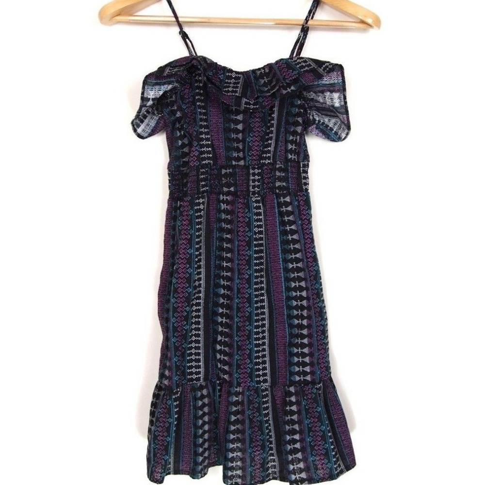 Ocean Pacific Dress Spaghetti Strap Ruffle Neck